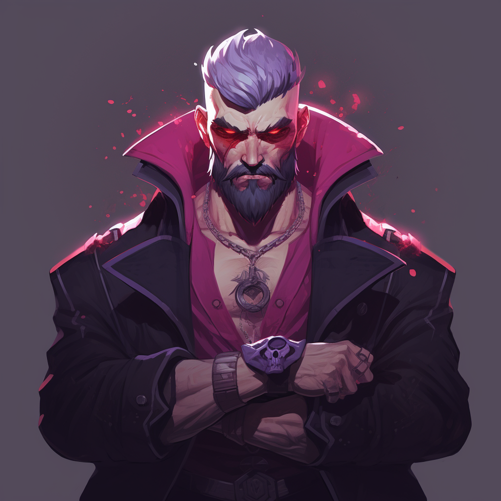 male gangster wizard portrait