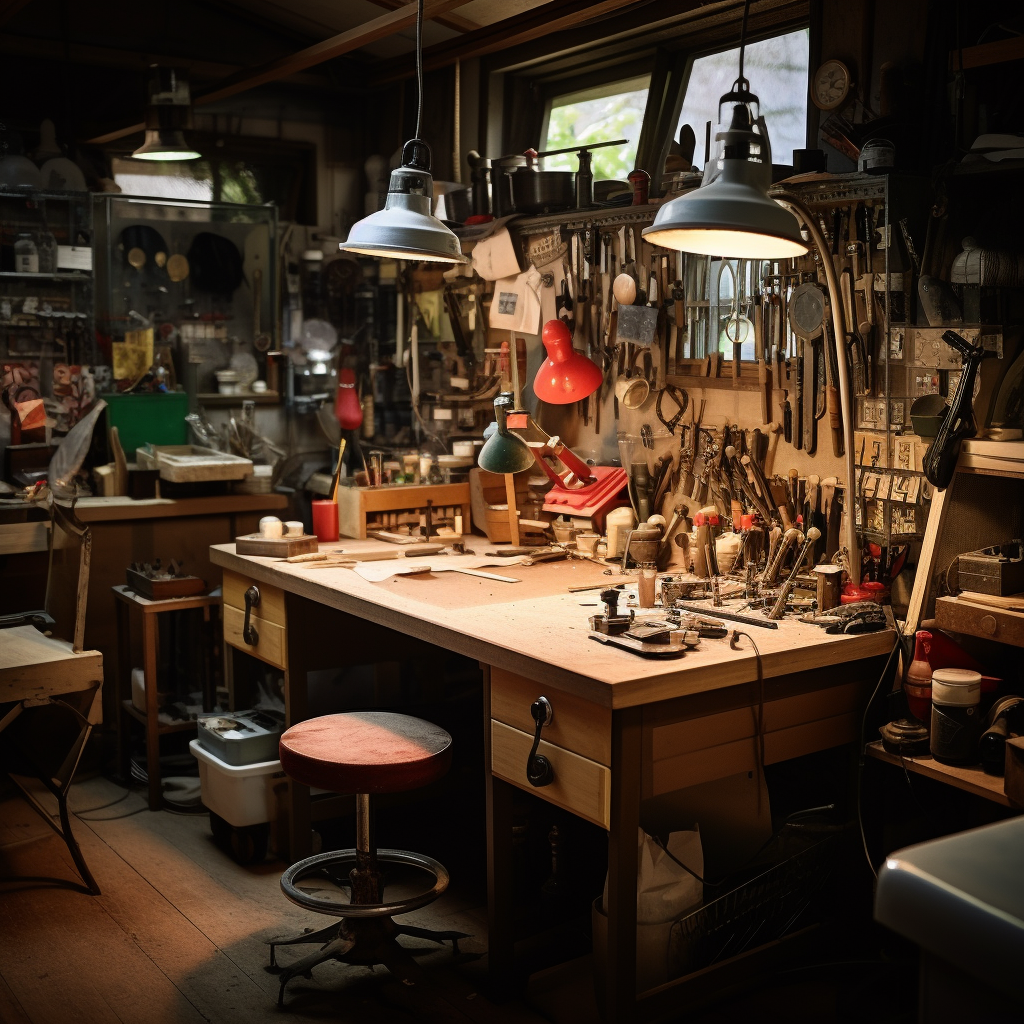 Garage Earring Crafting Workspace