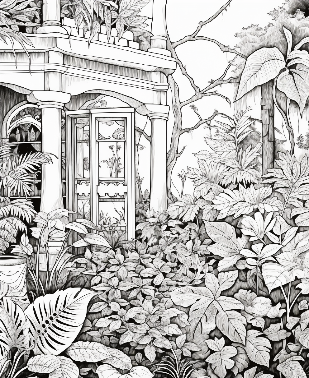 Adult Garden Coloring Page