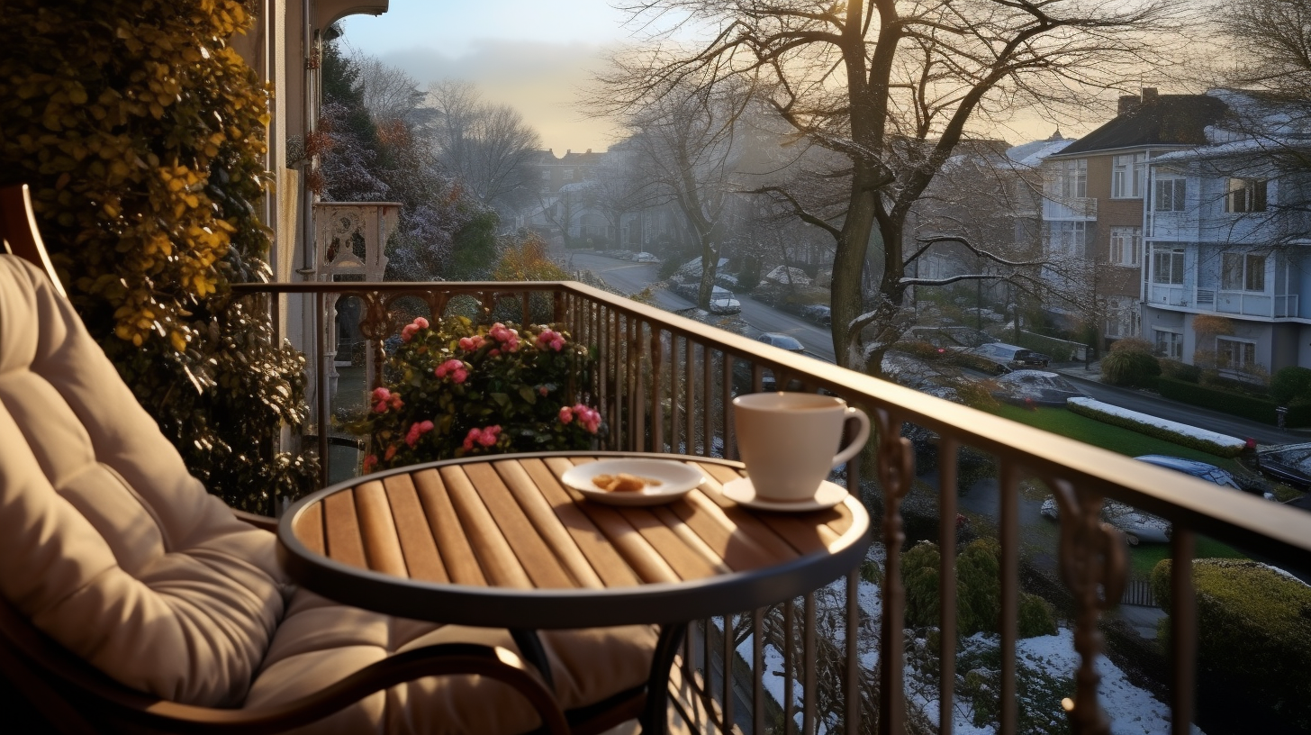 Relaxing in Garden by Fireplace