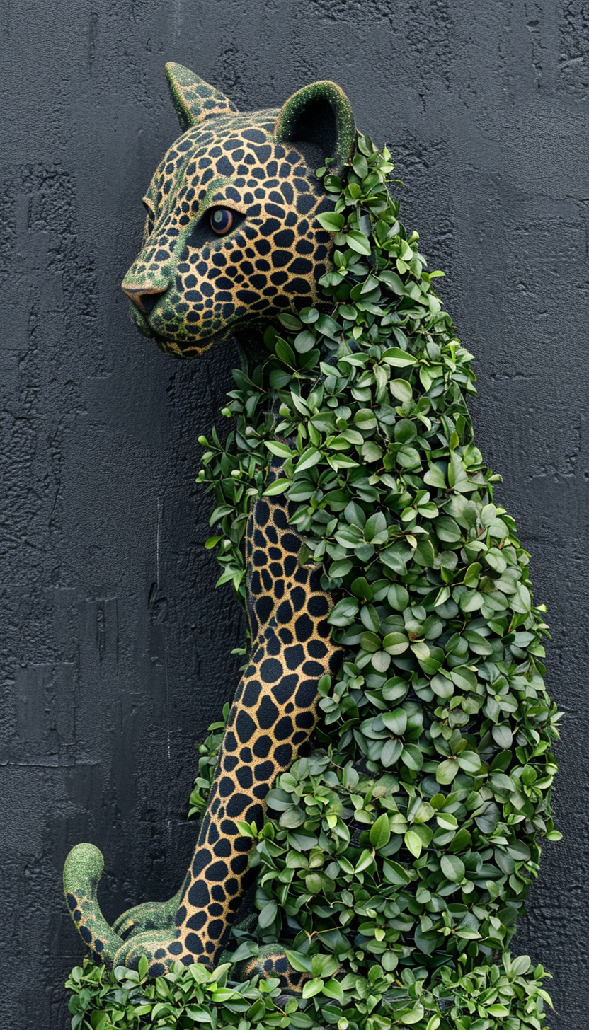 Garden Glamour Topiary Leopard Spots Impressionism