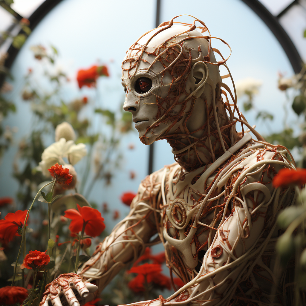 The Pale Man in the Beautiful Garden