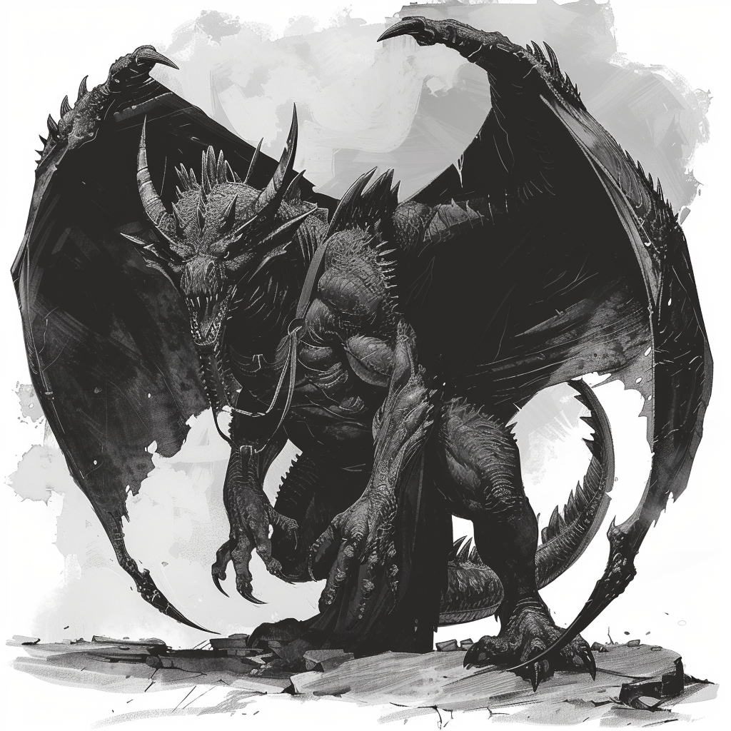 Evil Garganthuan Black Dragon Image