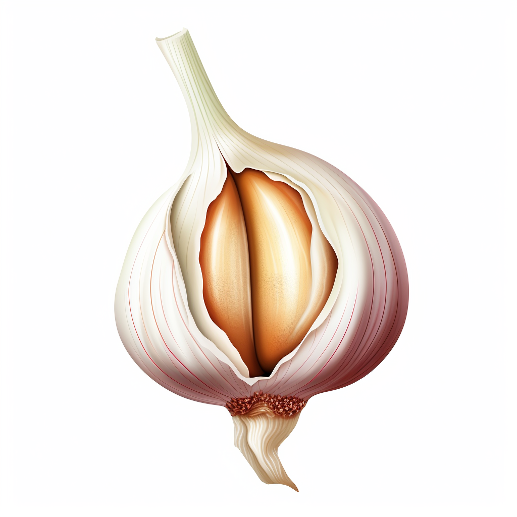 Cartoon garlic blowing animation