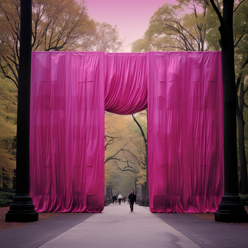 Colorful art installation in Central Park