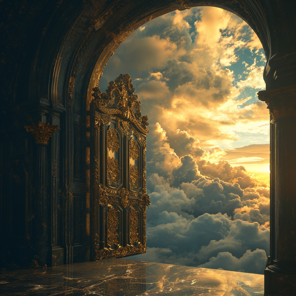 Beautiful gates to heavenly realm