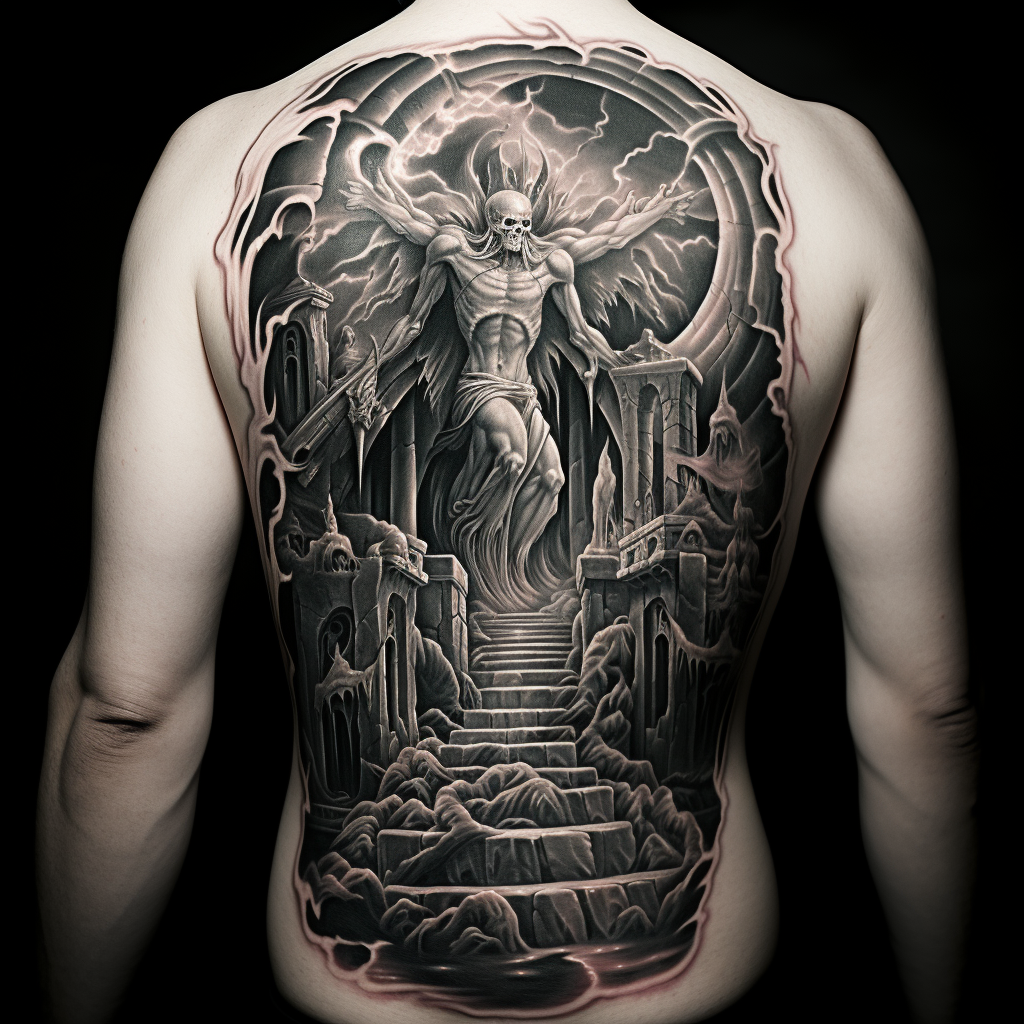 Neo Traditional Tattoo: Gates of Hell