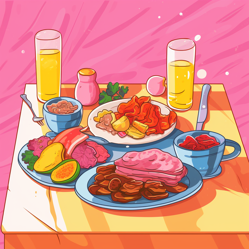 Gay Brunch Clipart Cartoon Style