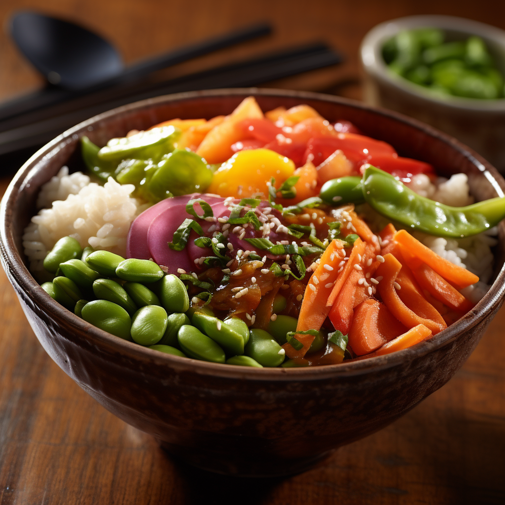 Colorful and nutritious veggie bowl