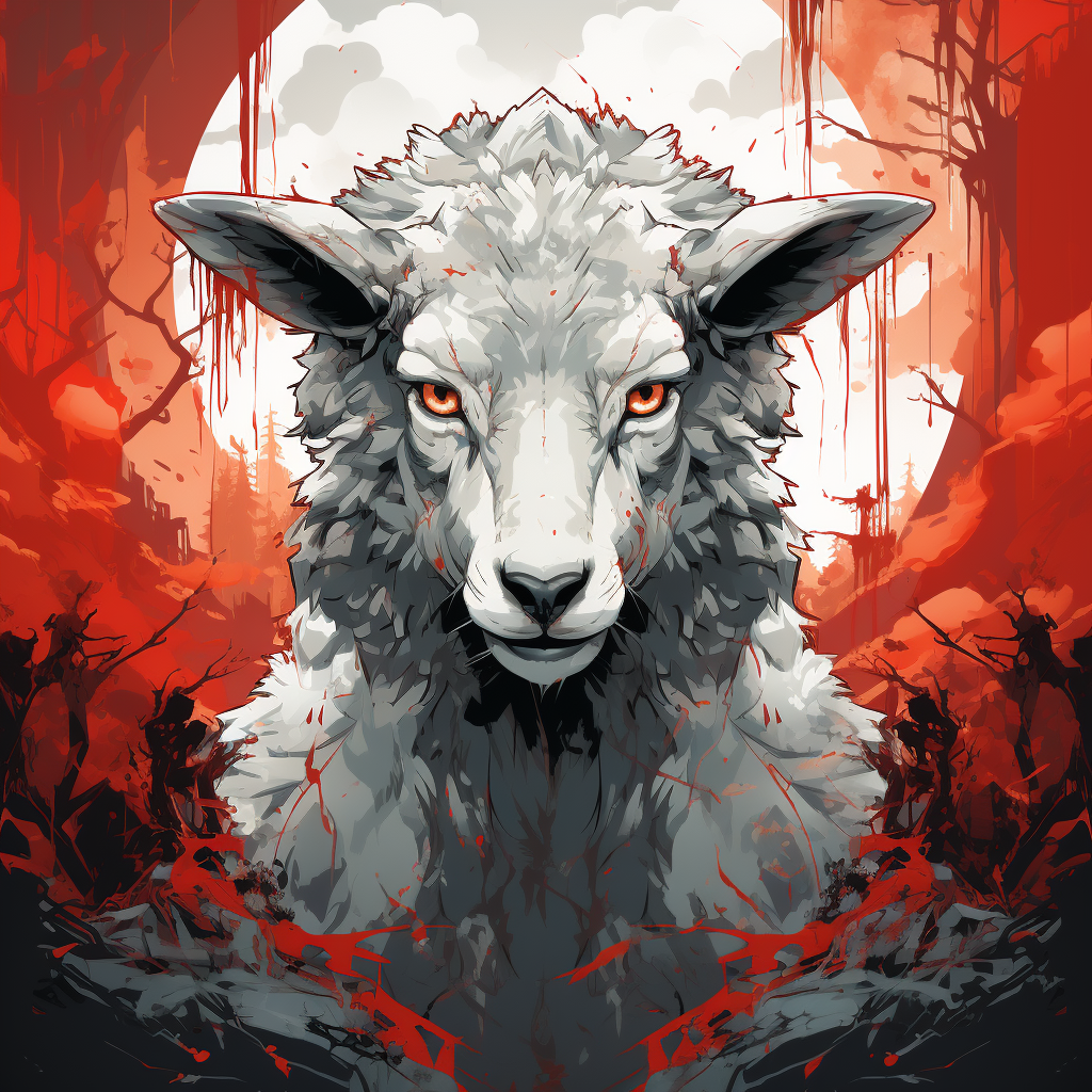 Sheep with Gentle Eyes Disguised as Evil