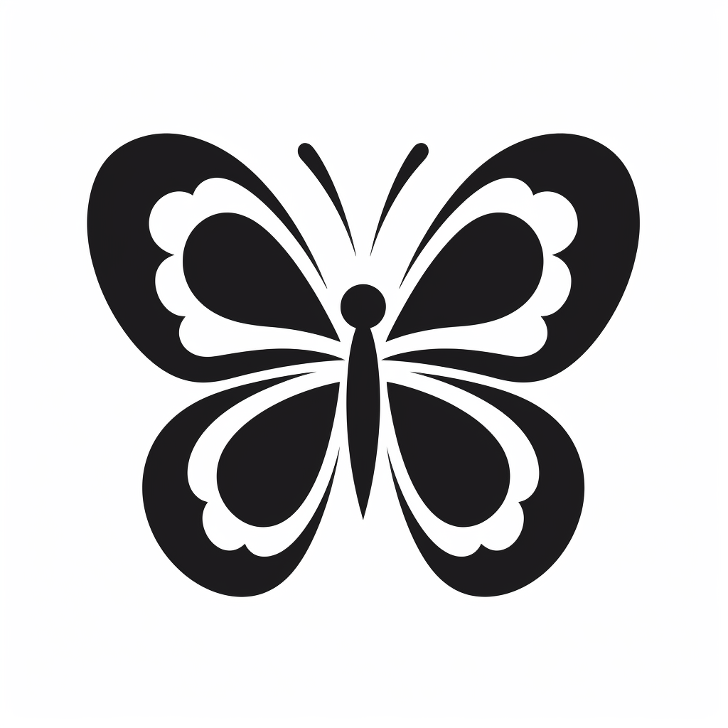 Butterfly Vector Silhouette Simple