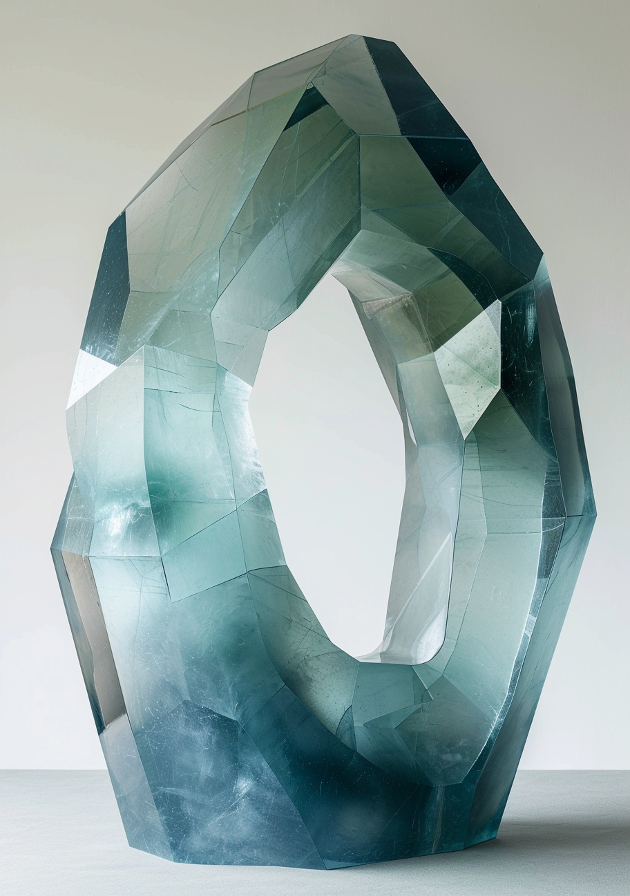 Geometric epoxy perspex sculpture