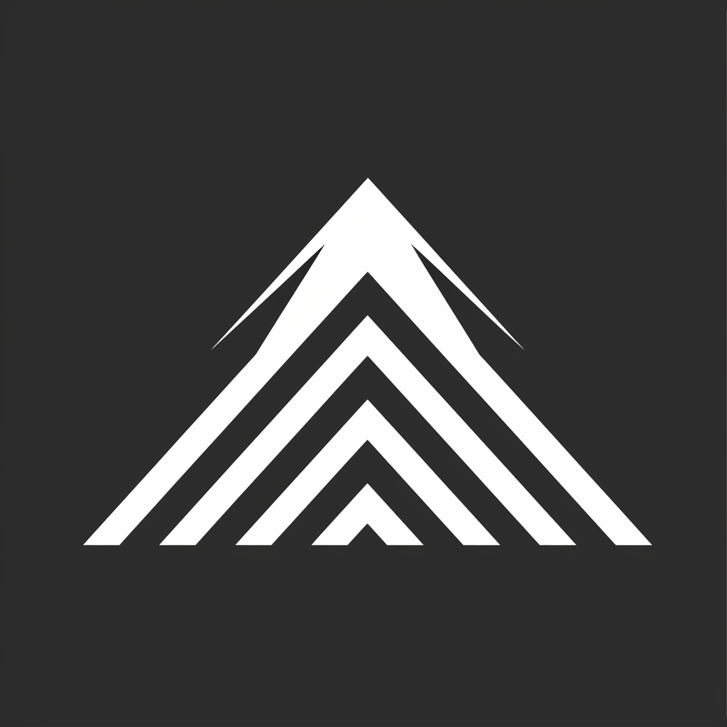 flat mountain logo design