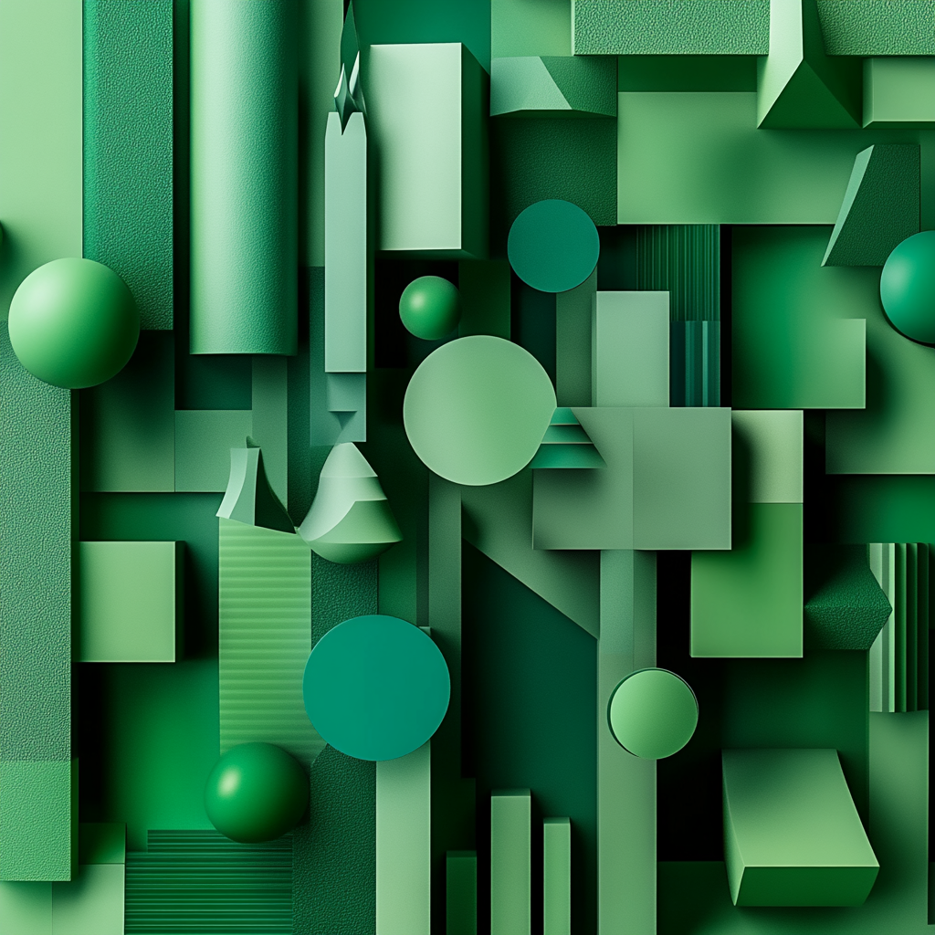 Green Geometric Shapes Design Festival Cover