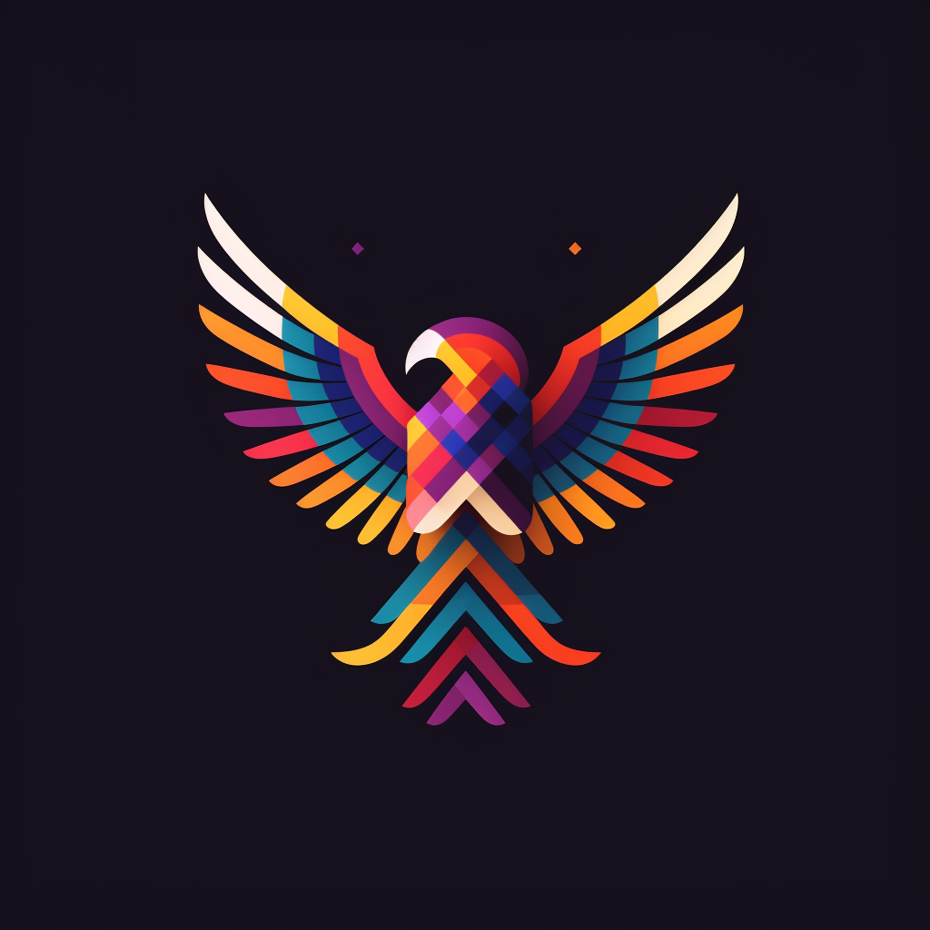 Geometric Mexican Eagle Logo