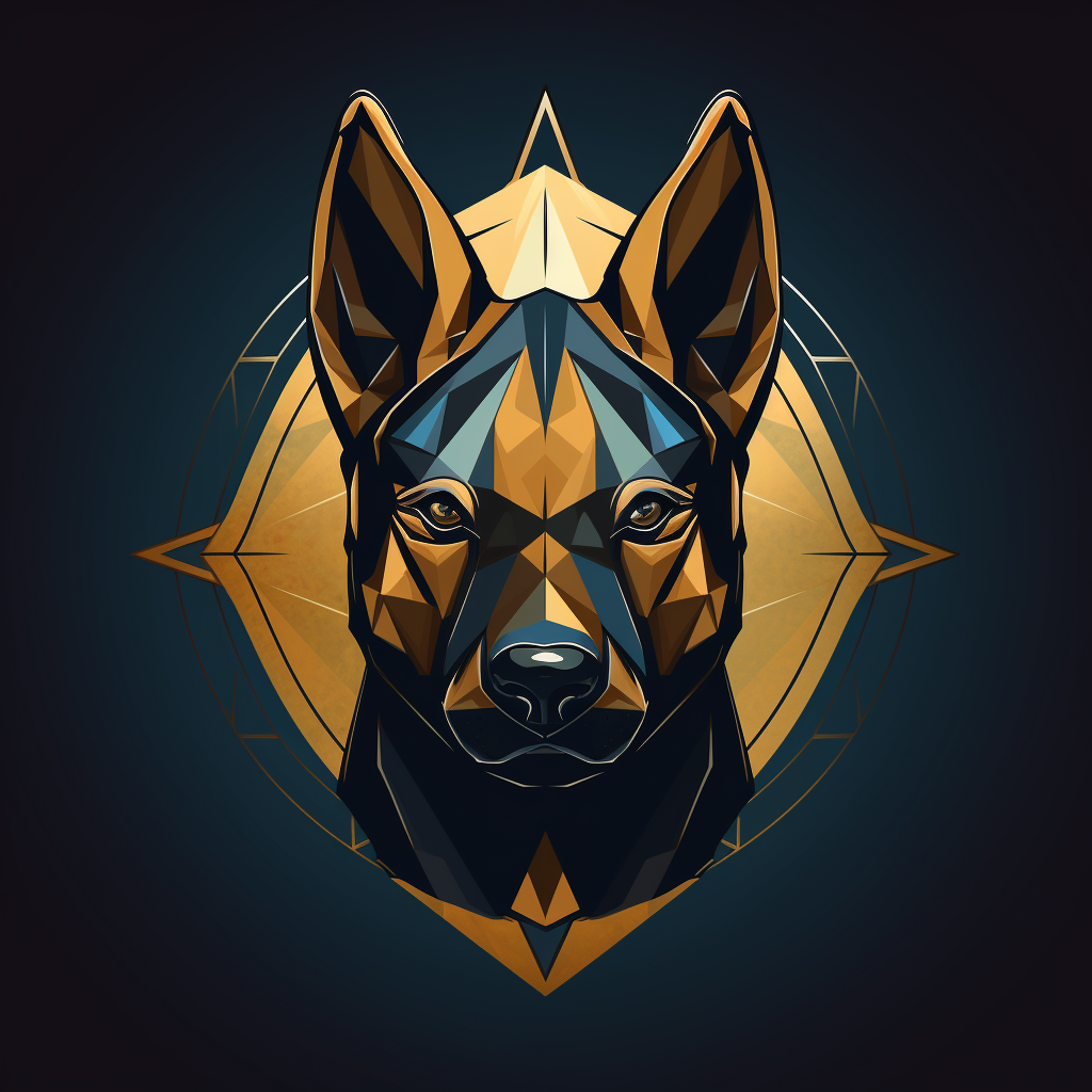 Geometrical Malinois Logo Design