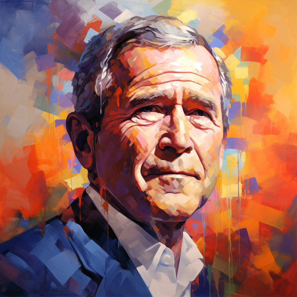 Portrait of George W Bush