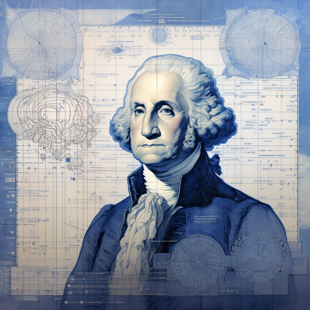 George Washington portrait blueprint