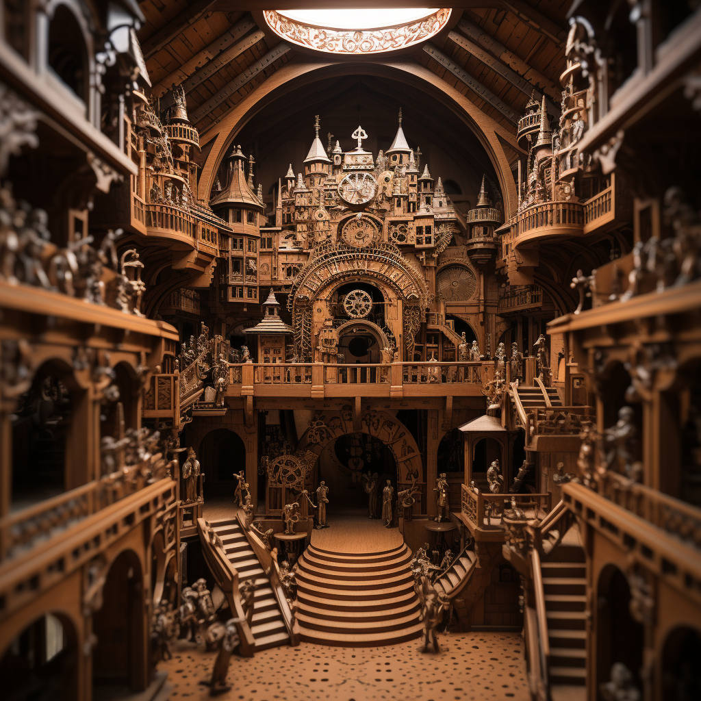 Inside view of a German cuckoo clock