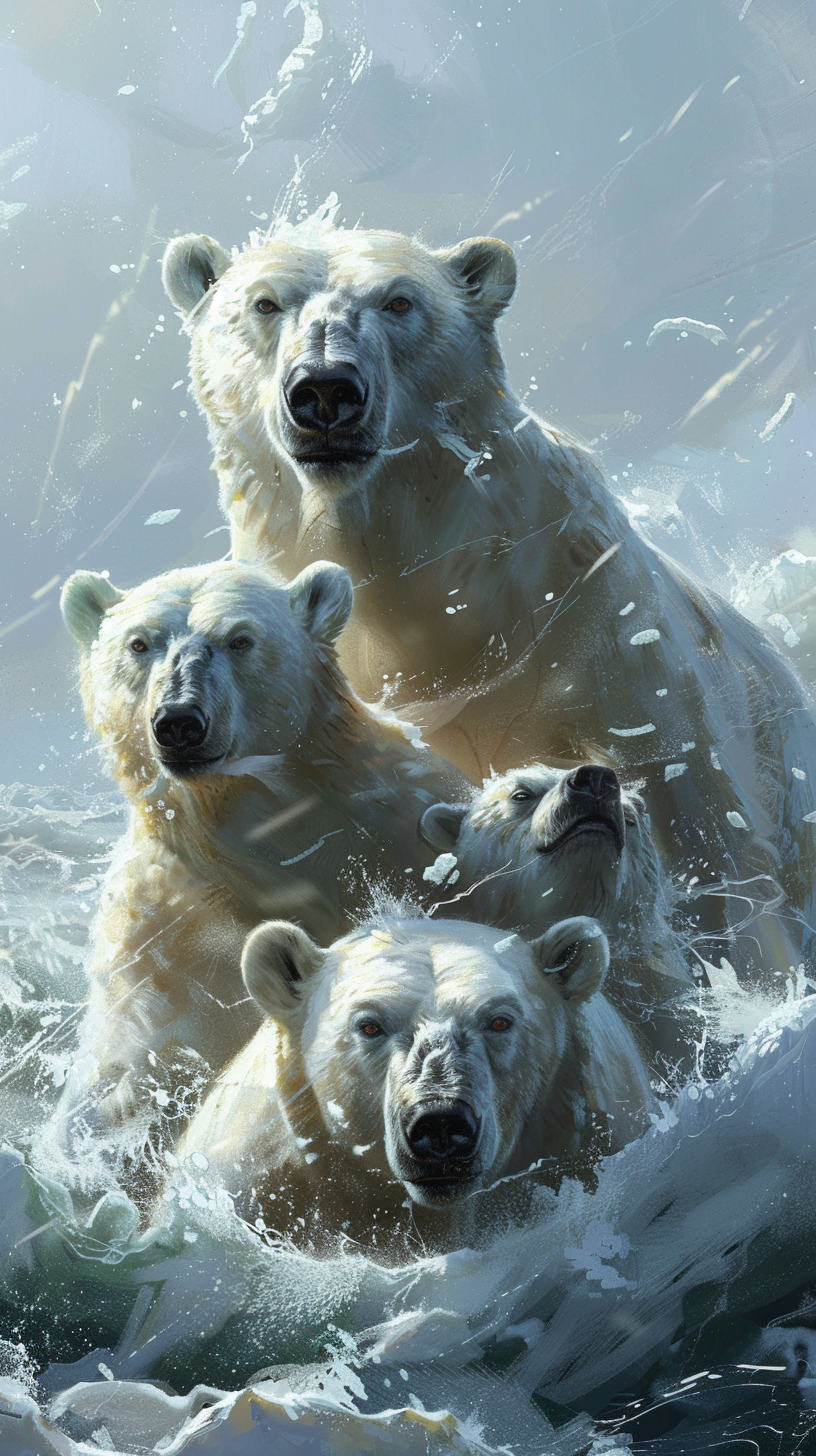 German polar bears in Arctic