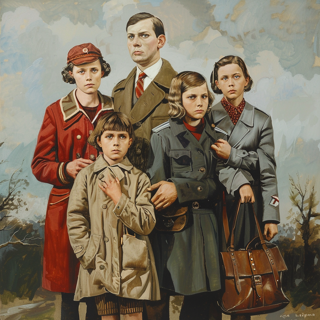 German propaganda family portrait image