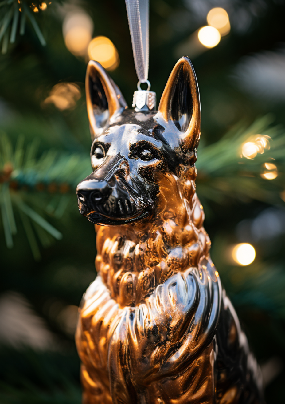 German Shepherd Christmas Tree Ornament