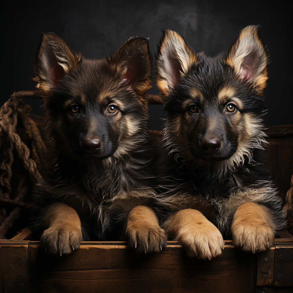 Highly Detailed German Shepherd Puppy Image