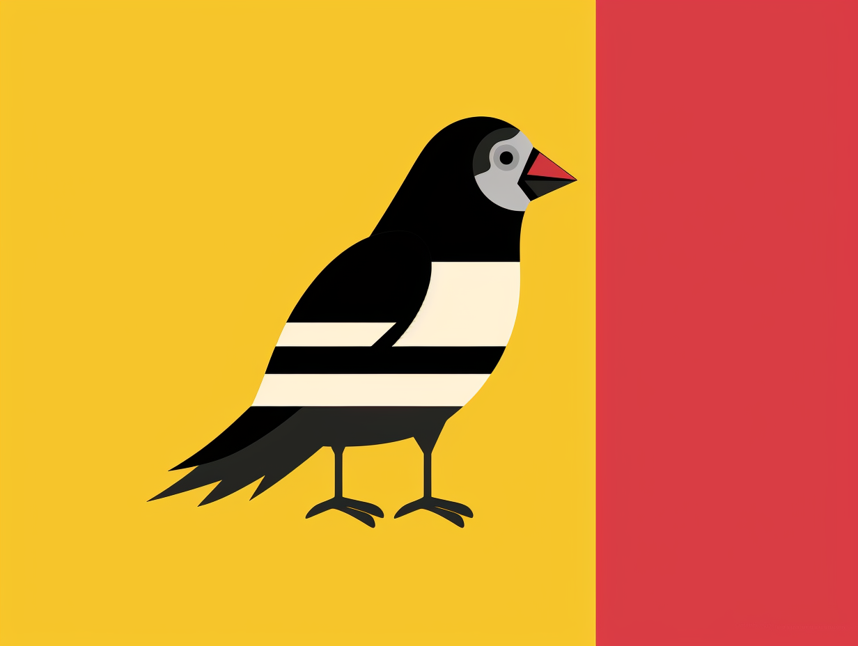 Flag of Germany with Golden Finch