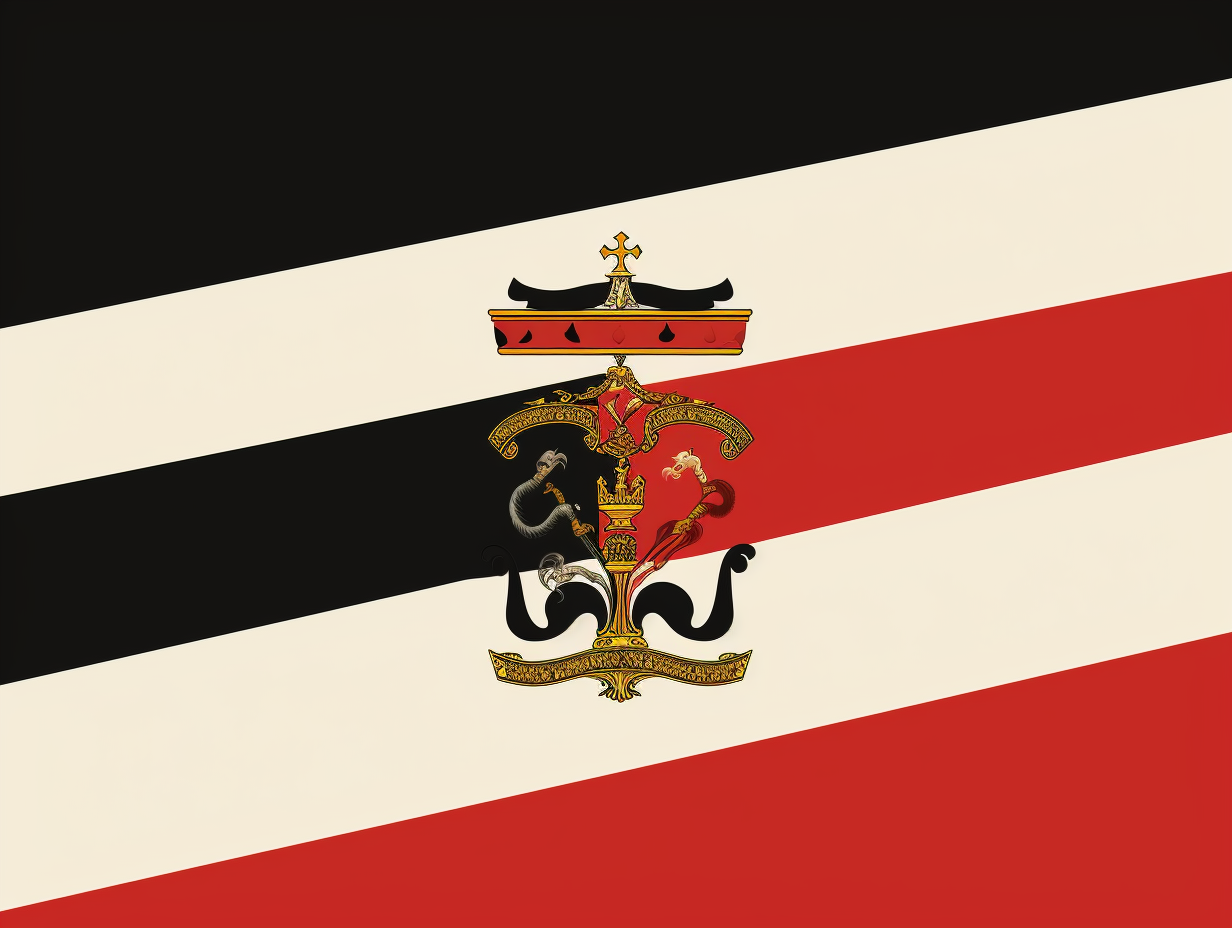 Stylish Principality of Germany Flag