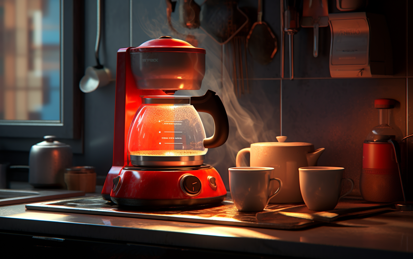 Geyser Coffee Maker Kitchen Modern Realistic