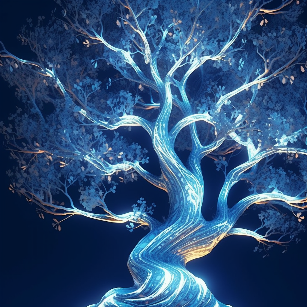 Gharkad Tree with Metallic Blue Leaves