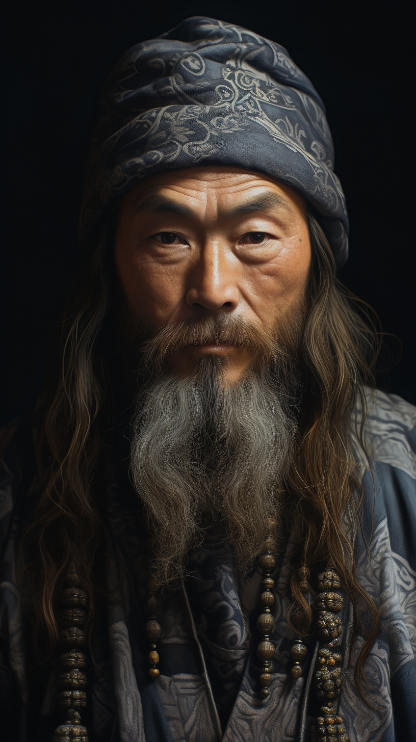 Hyper-realistic Ghengis Khan artwork