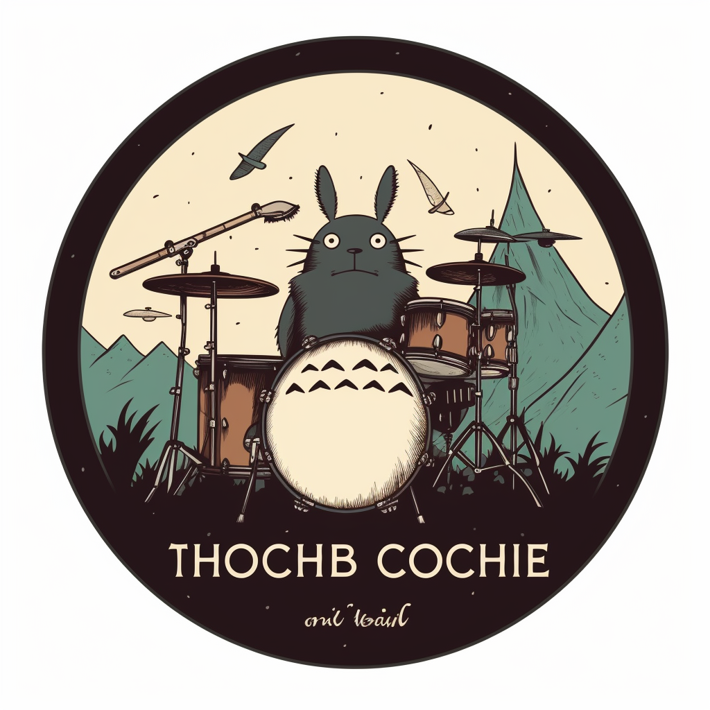 Drummer logo inspired by Studio Ghibli