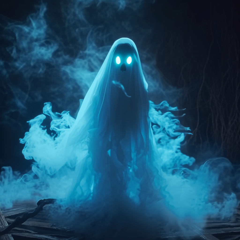 Realistic ghost celebrating 100K Facebook followers