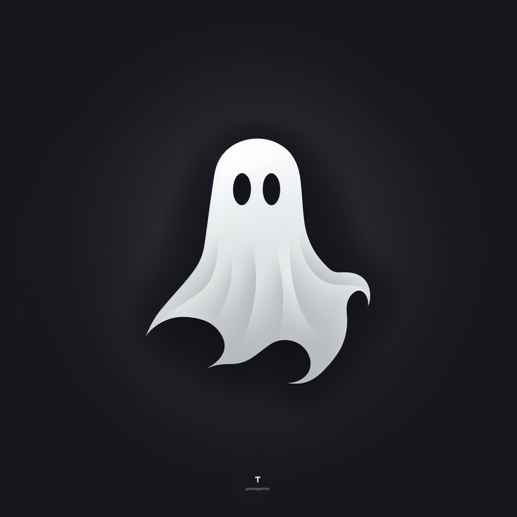 Minimal ghost logo design