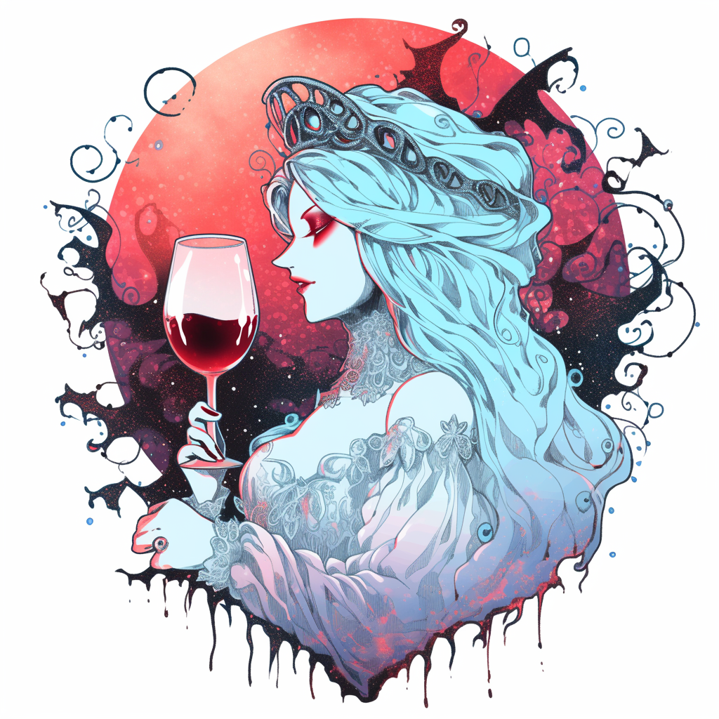 Ghost enjoying a glass of wine