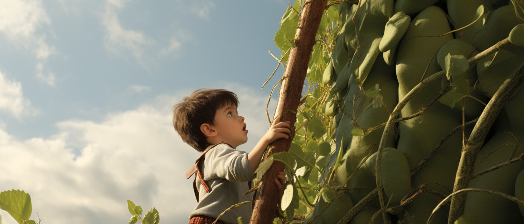 Close-up of Chopping Down Giant Beanstalk