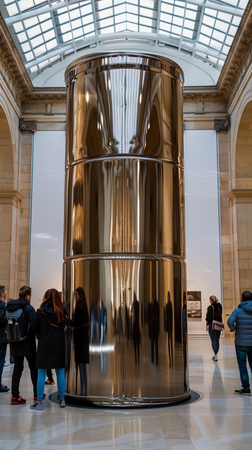 Beer can in museum exhibit