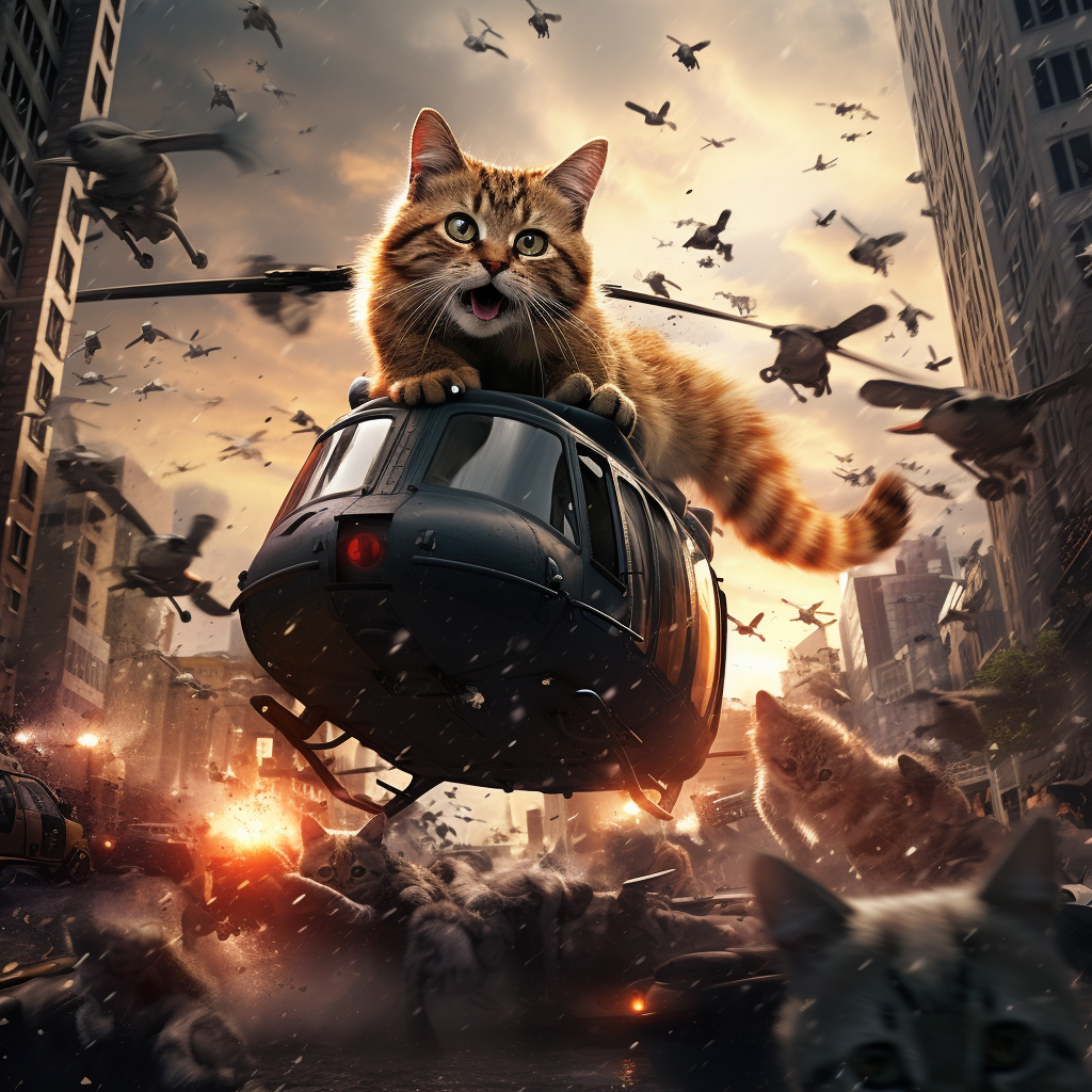 Giant Cat Attack Choppers City