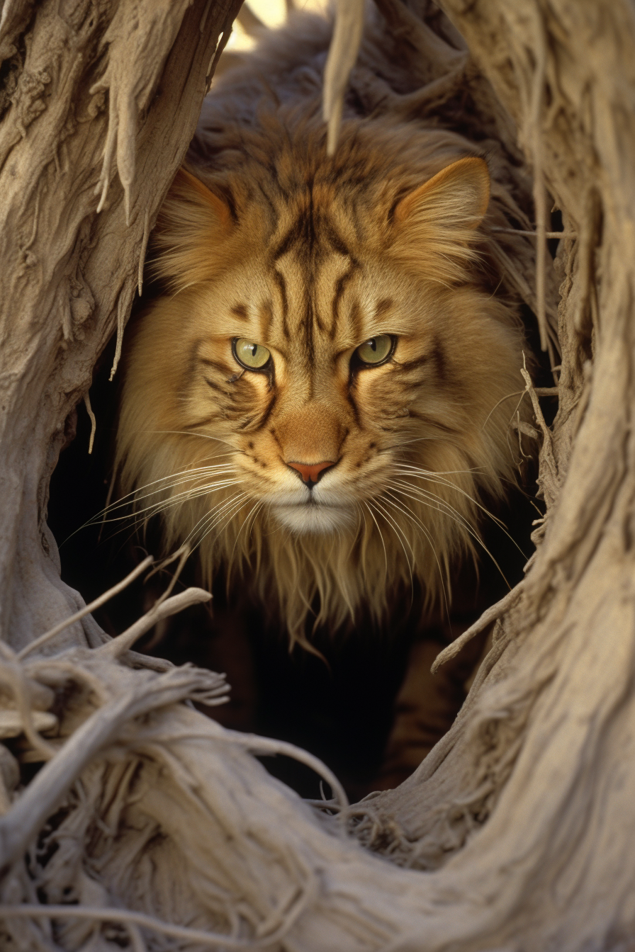 Awe-Inspiring Giant Cat with Striking Eyes