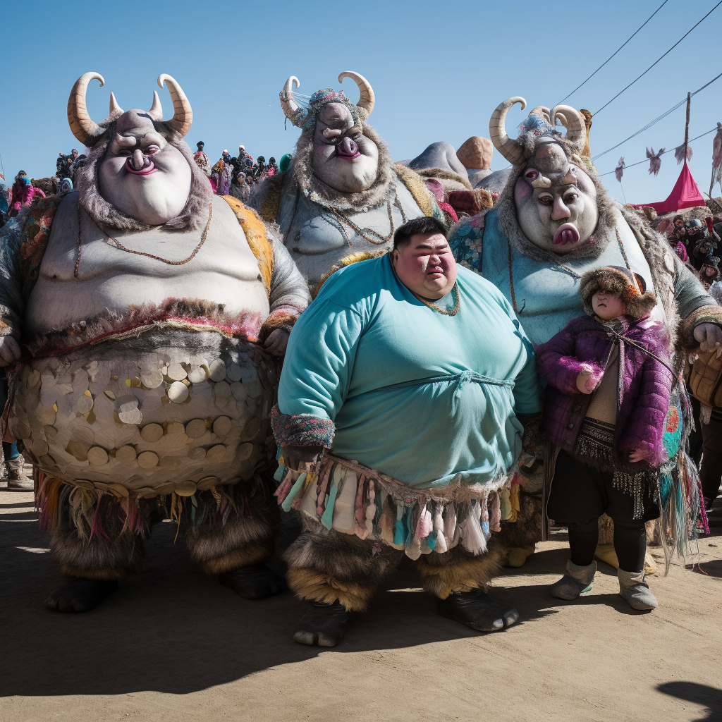 Vibrant LGBT Ogre Parade Scene