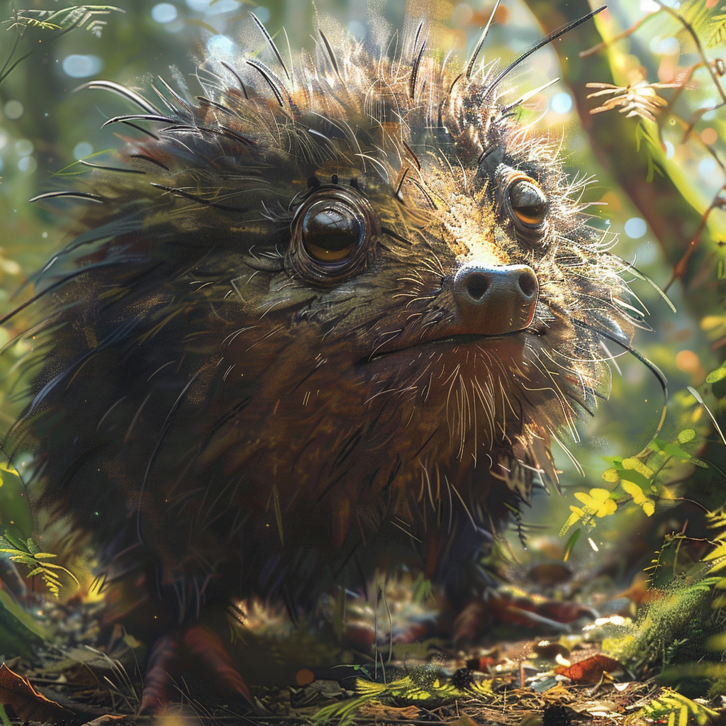 Goblin Porcupine Hybrid Forest Face