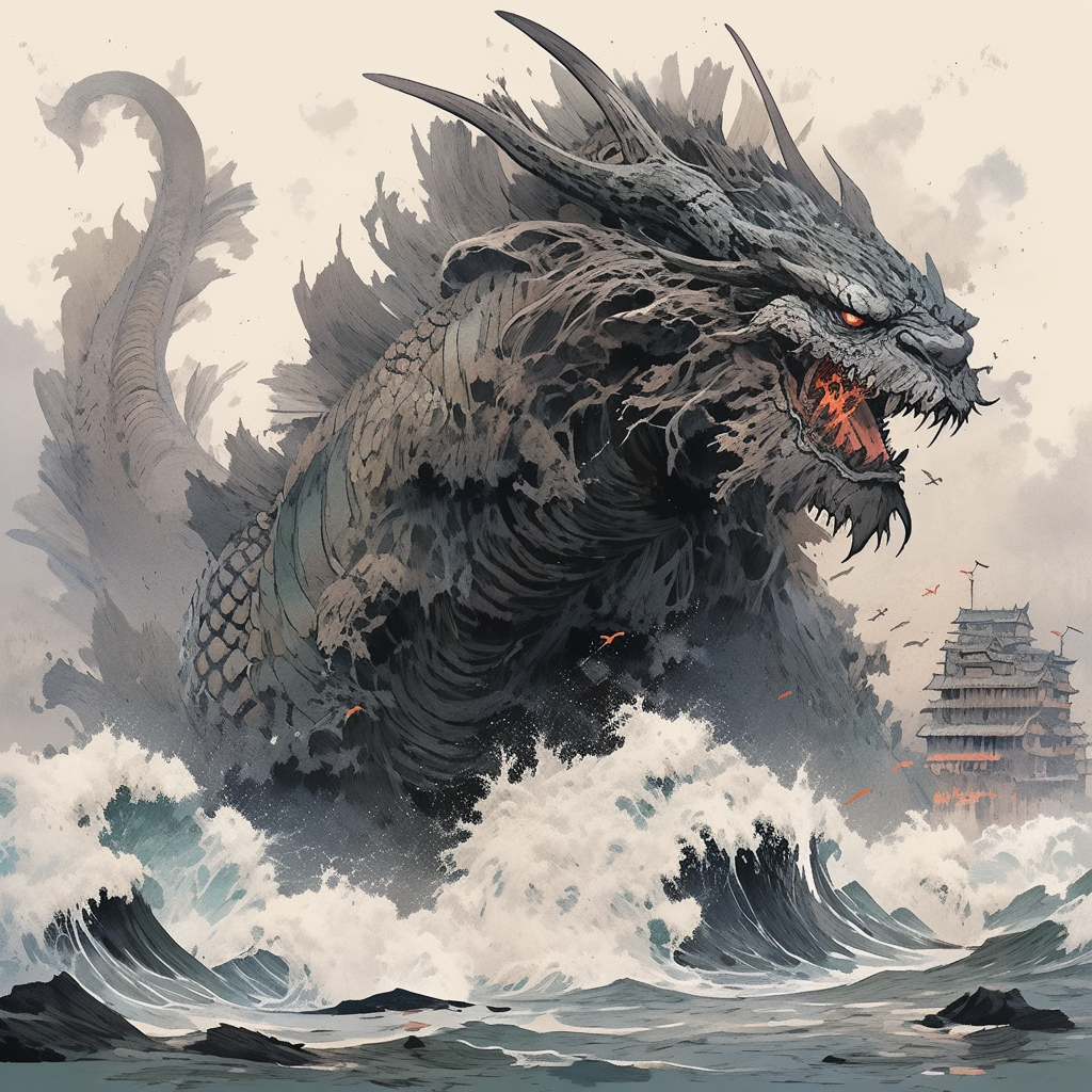 Multi-Horned Giant Kaiju Leviathan