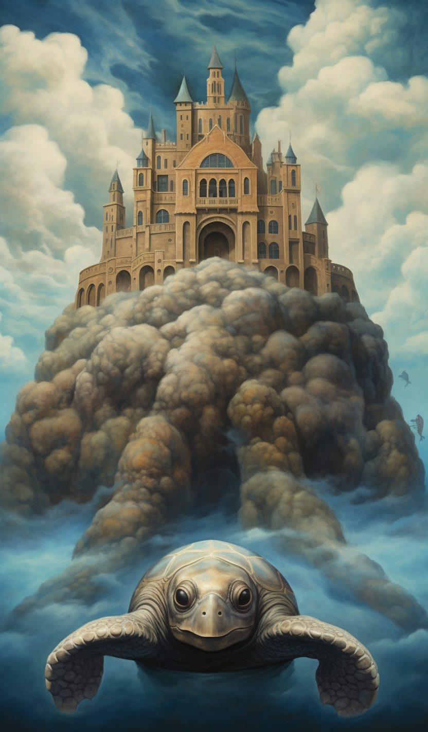 Image of a Giant Sand Turtle in a Medieval Fantasy Setting