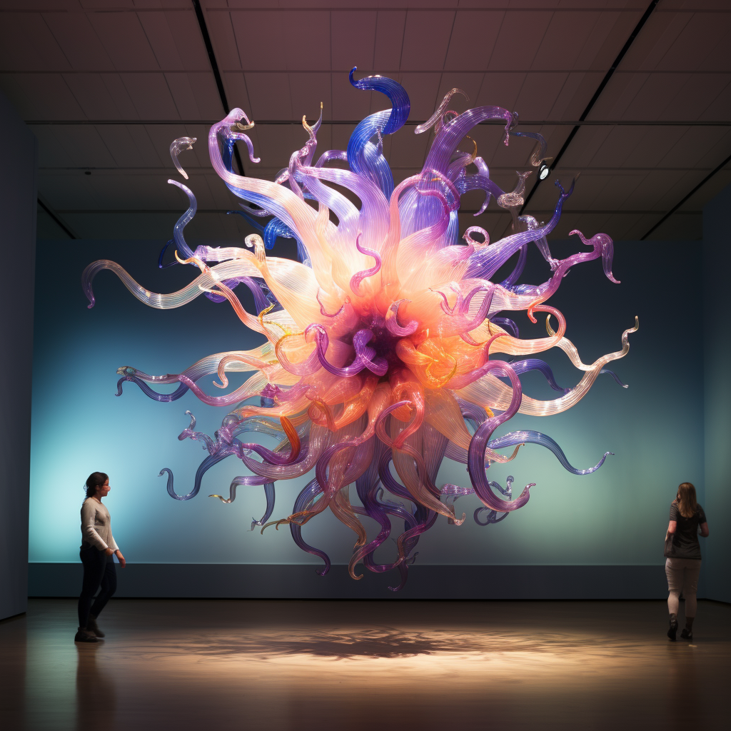 Beautiful Chihuly-inspired Giant Sea Creature Sculpture