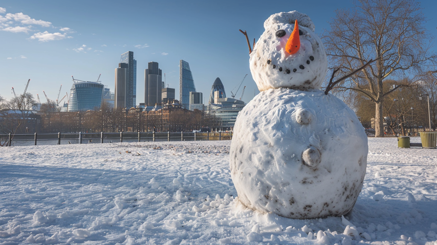 giant snowman London skyline park