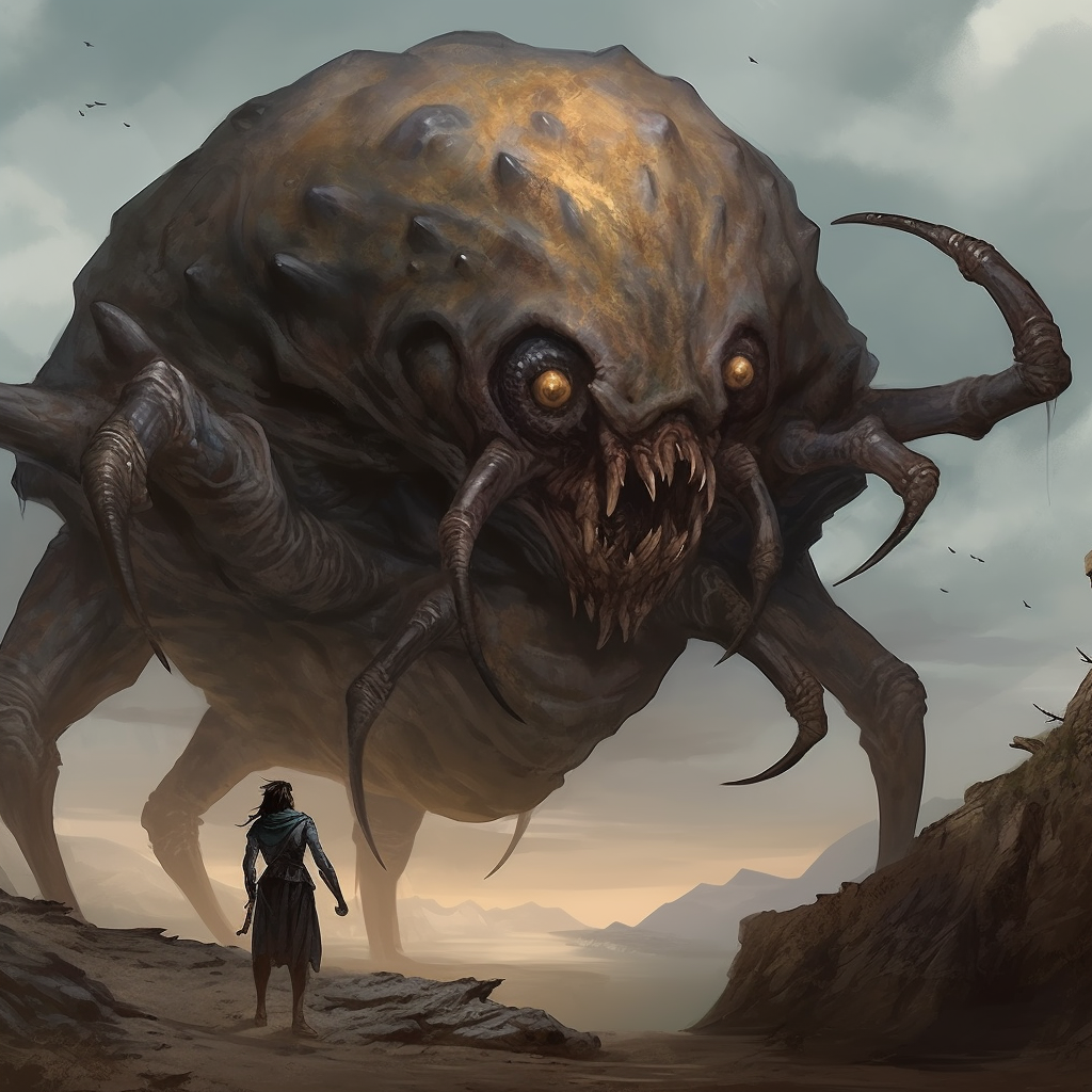 Giant Spider Beholder Head Artwork