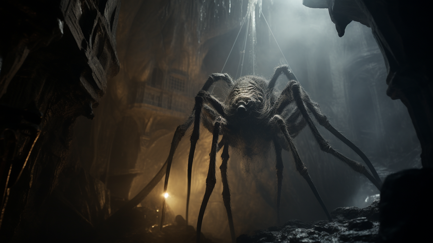 Close-up of Spider in Alien Ruin