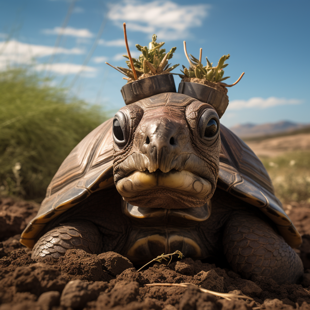 Giant Tortoise with Rabbit Ears