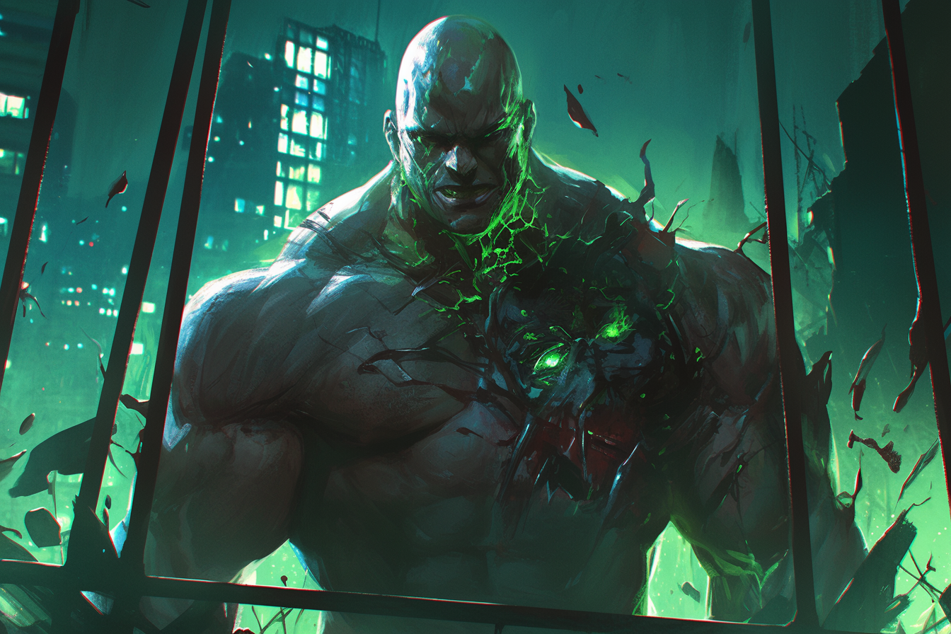 Giant Muscular God Villain Art